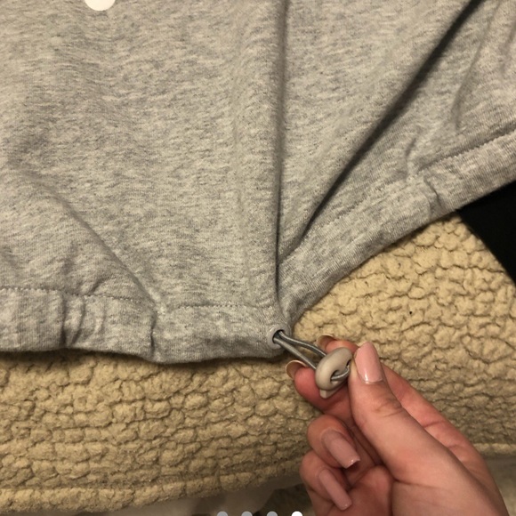 Fila light grey cropped long sleeve top - Picture 4 of 4